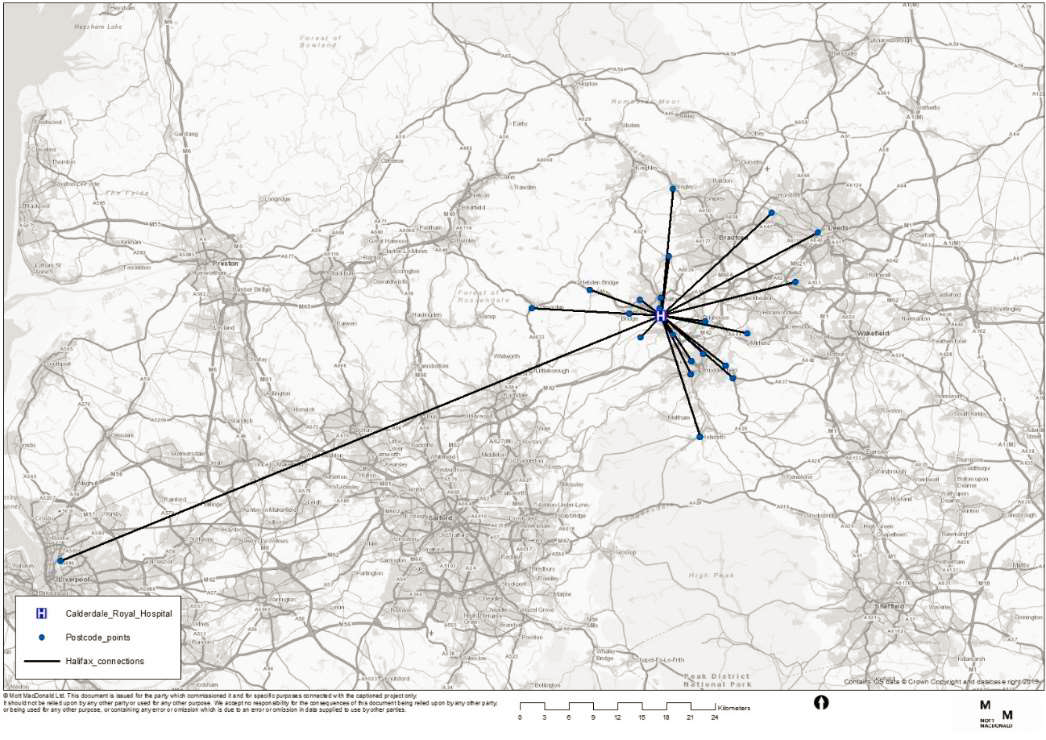 Map showing various locations of attendees for CRH