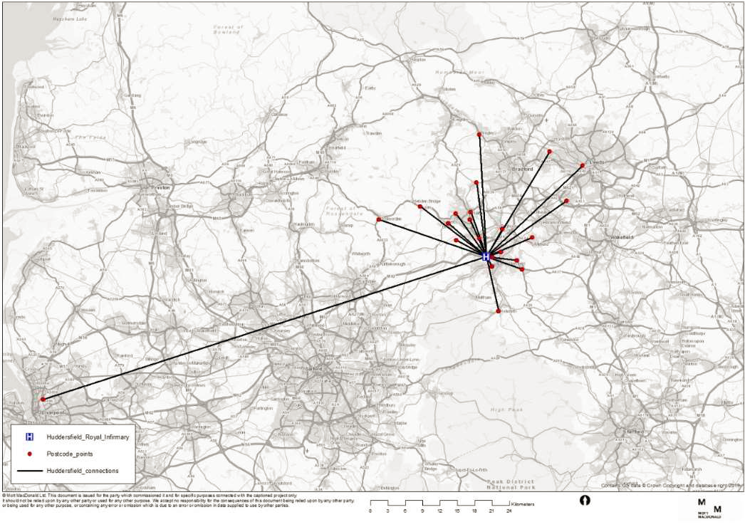 Map showing various locations of attendees for HRI