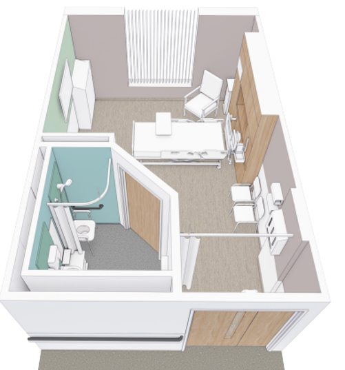 An artist impression of some of the accommodation adjustments for carers