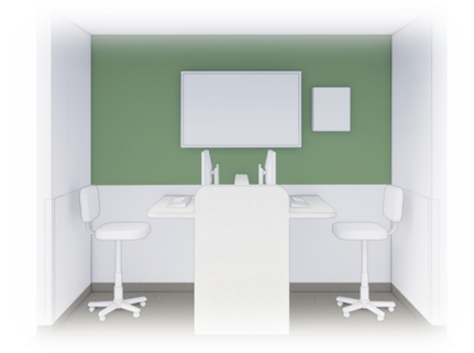 An artist impression of the admin area for staff