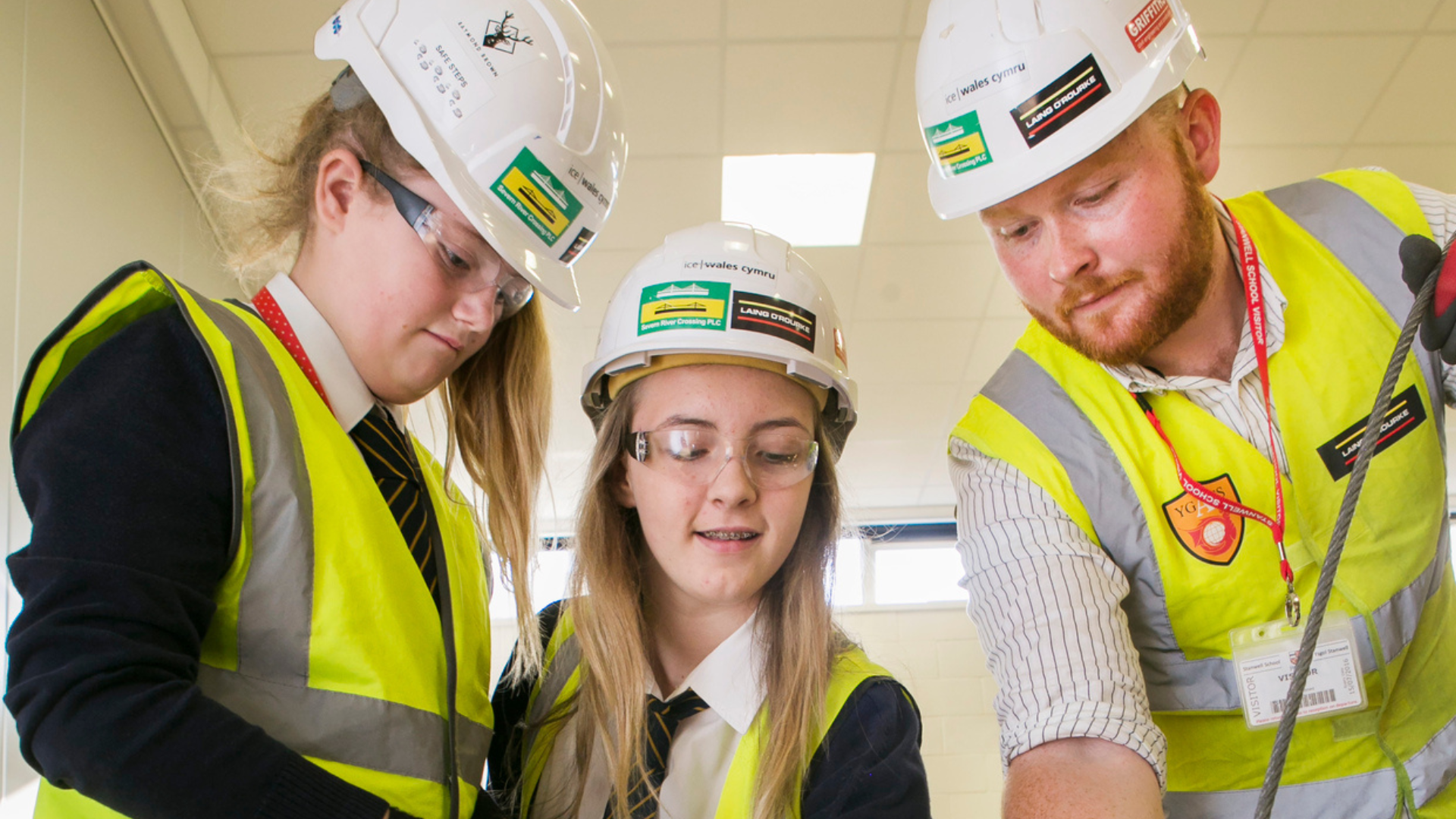 A photo taken at a social value event led by Laing O'Rourke - an engineering event for girls