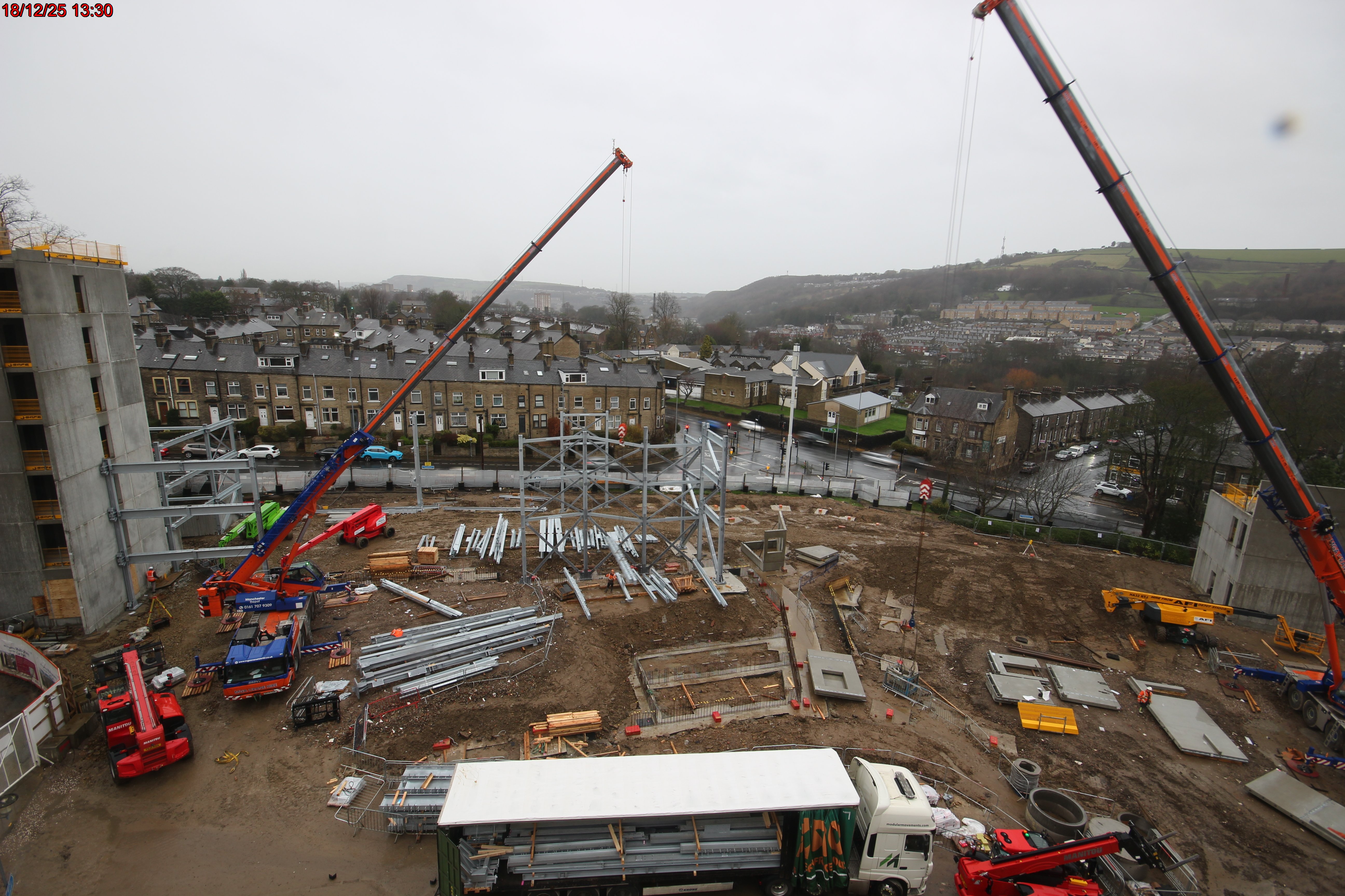 A still of the site of the new multi-storey car park taken from the time lapse camera