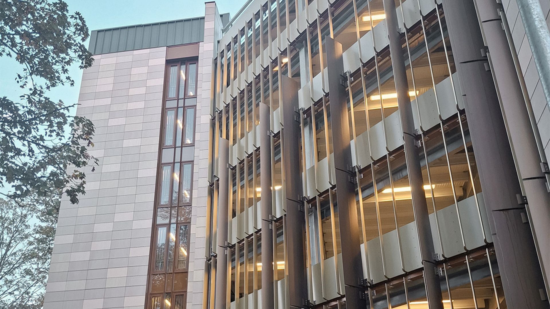 A closer photo of the multi-storey car park