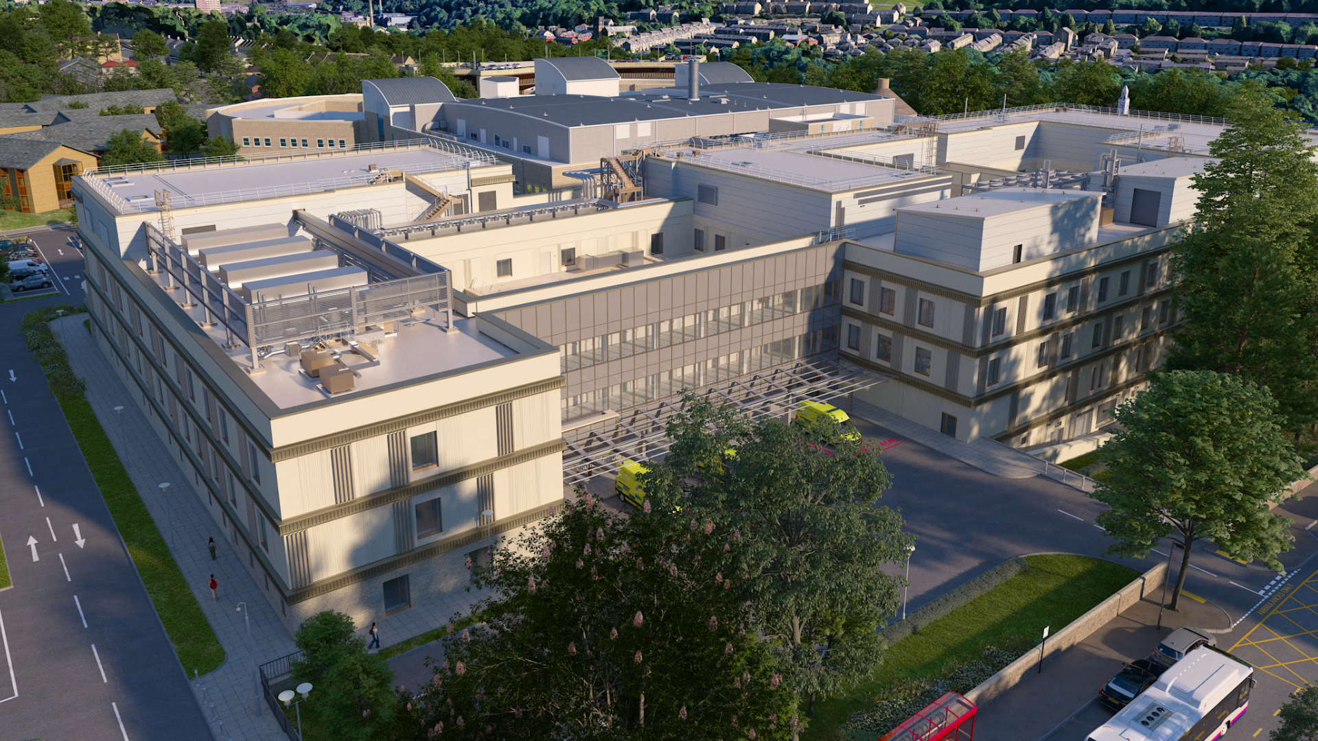 An artist impression of the new hospital building at Calderdale Royal