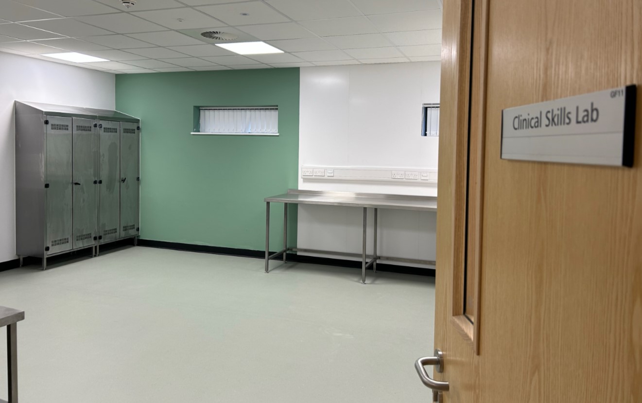 The empty clinical skills lab