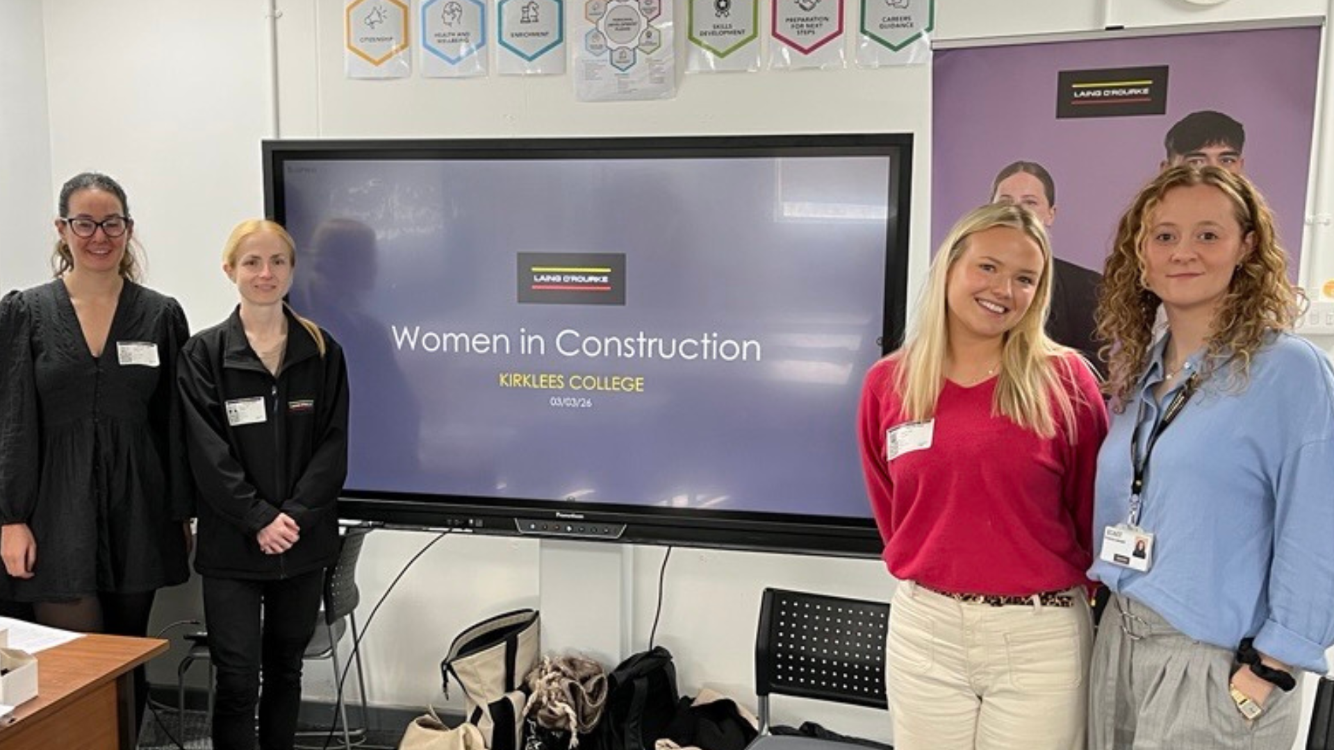 Pictured left to right are: Leonie Hazelwood, Emily Watson, Fay Batey and Rhianne Speight from Laing O'Rourke.