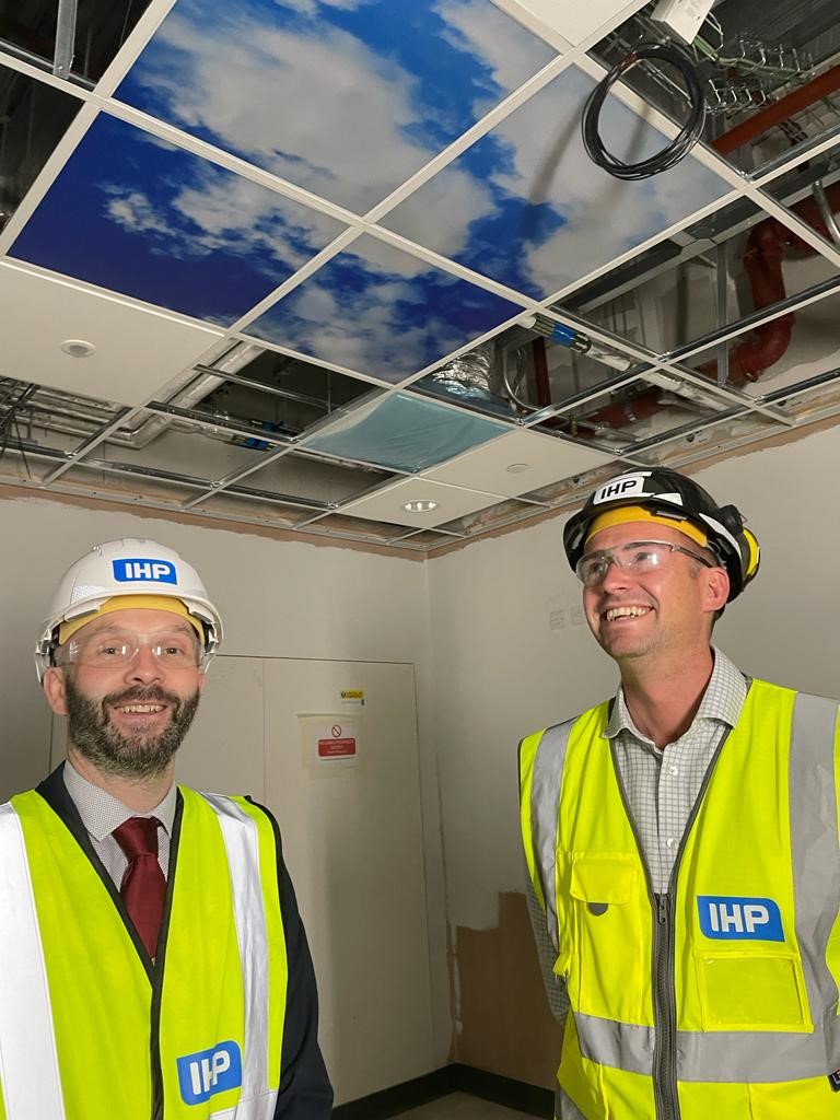 As part of the visit the Mayor saw some of the ways we'll help distract our younger patients in A&E, including images of the sky on the ceiling.