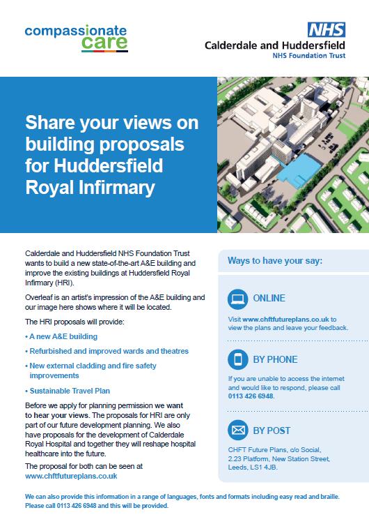 Inside page of the leaflet sharing information of the proposed A&E plans.