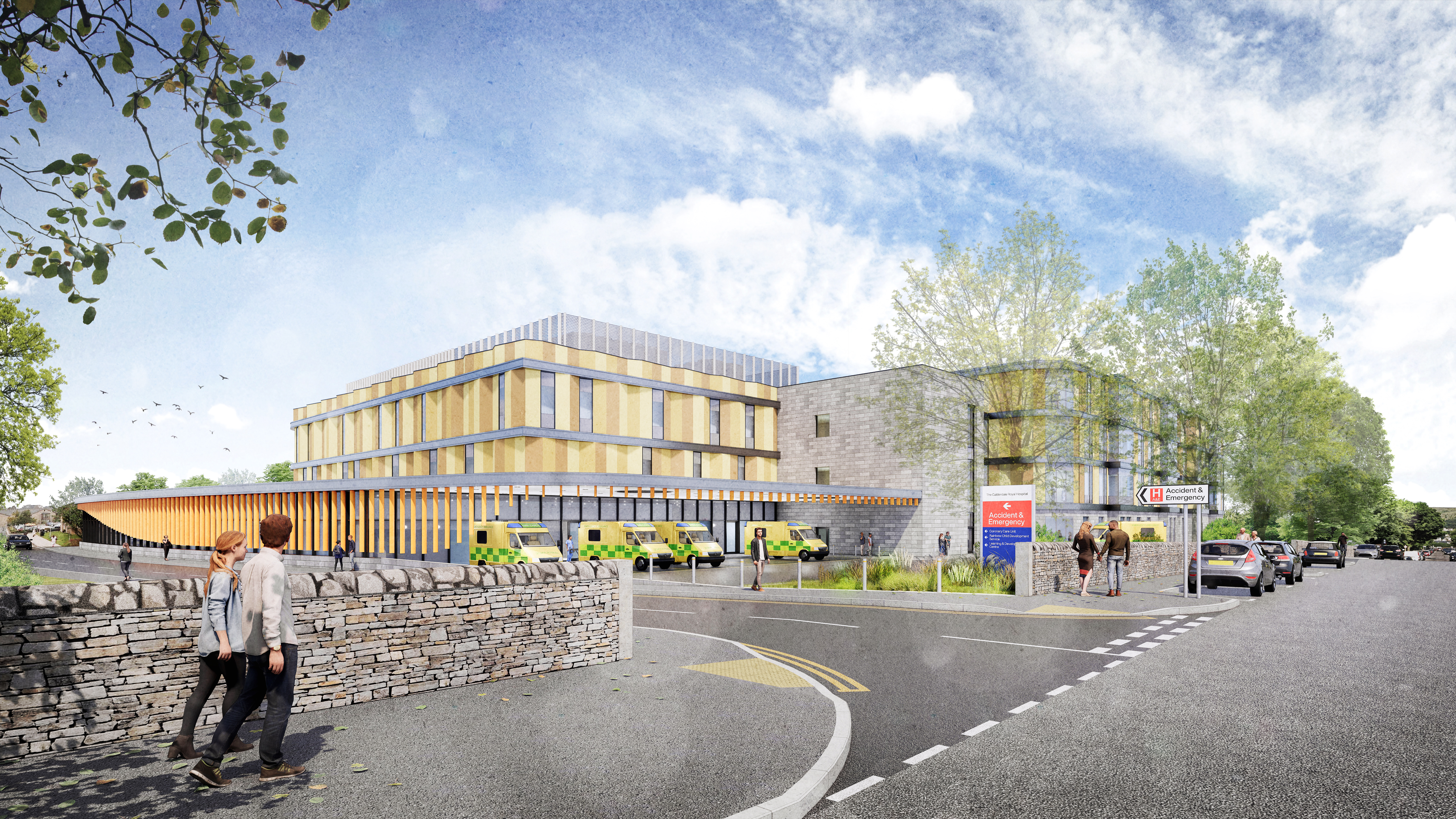 Render of the new A&E at Calderdale Royal Hospital