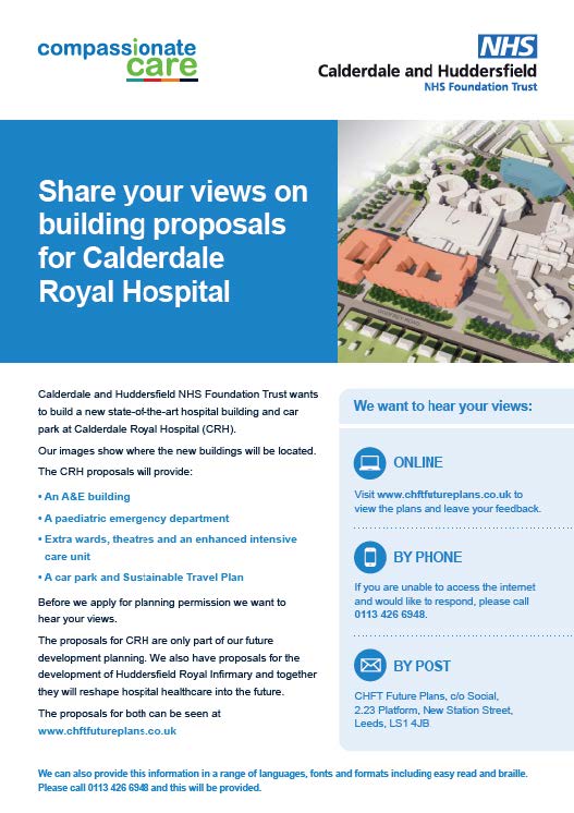 Inside page of the leaflet sharing information of the proposed new building and car park.