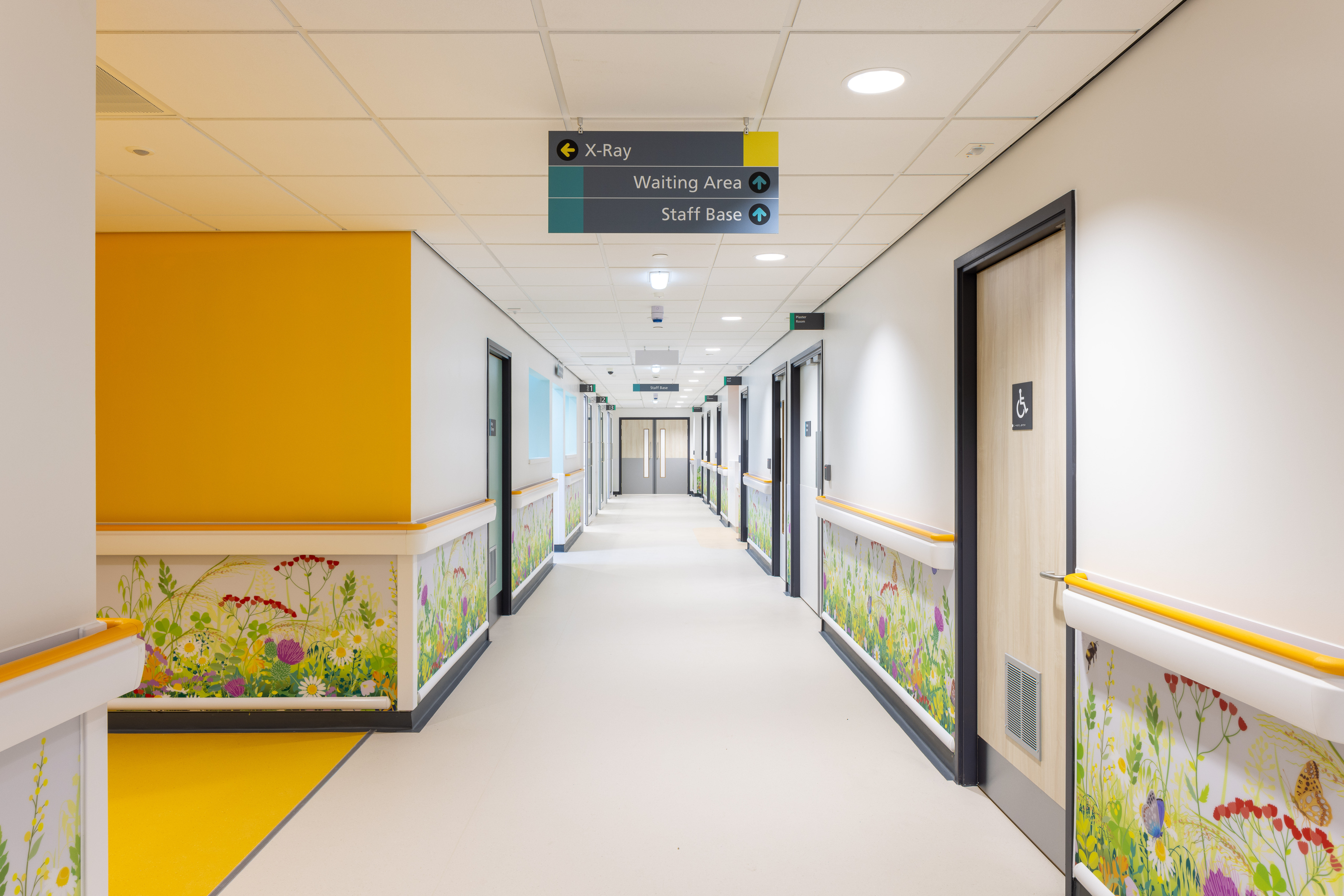 The paediatric corridor in the new A&E