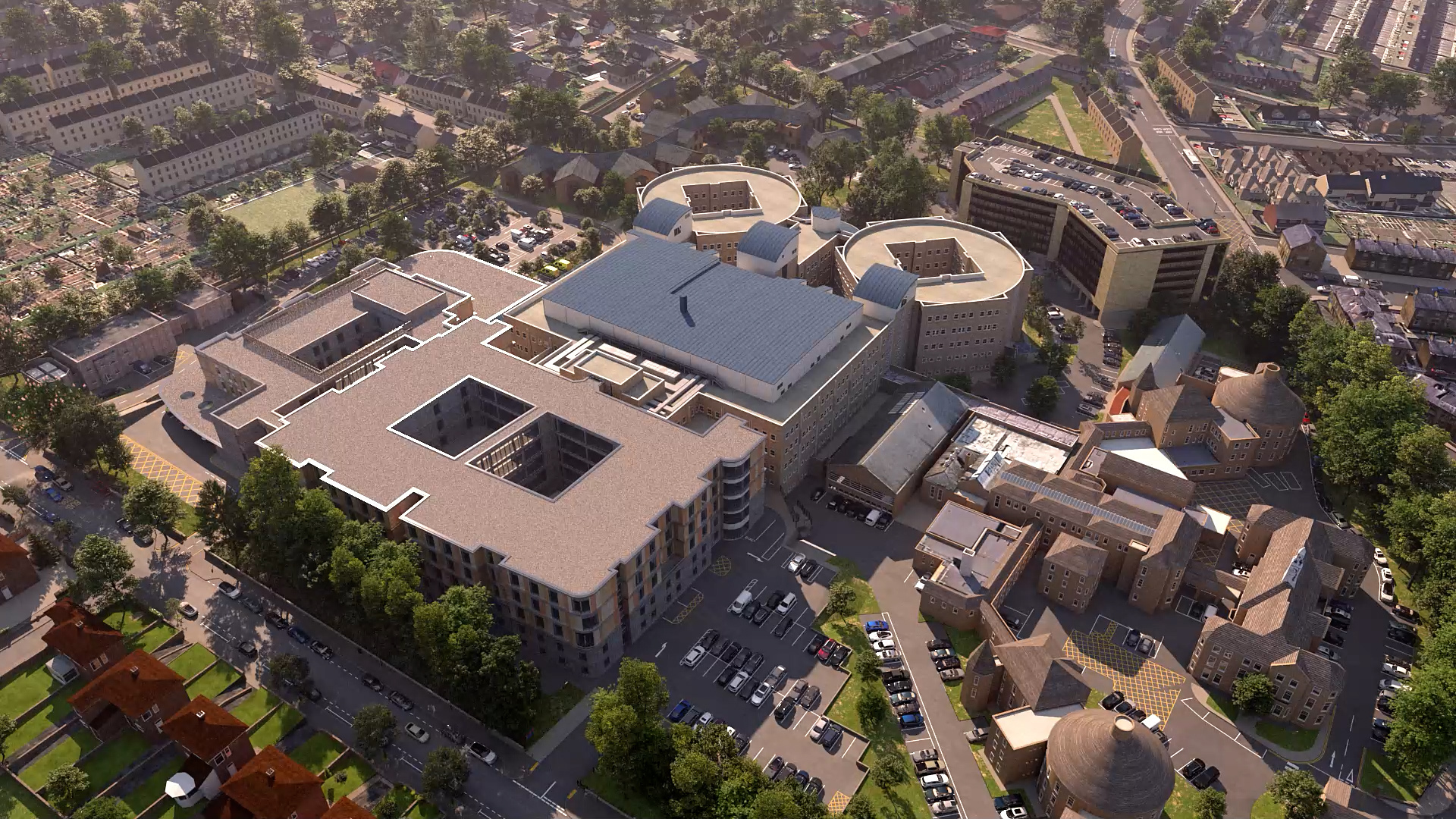 Artist impression of the new clinical building which will have a new A&E and 10 new wards